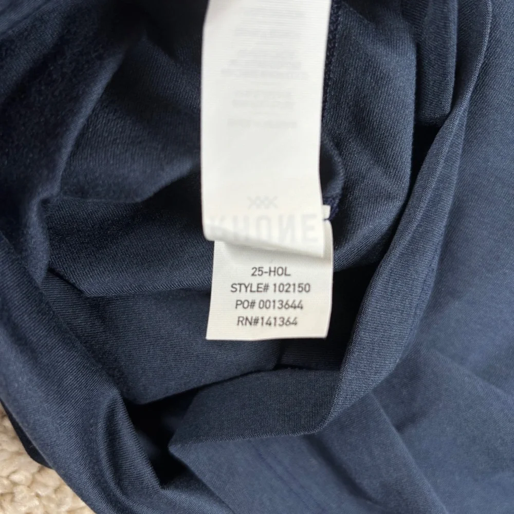 NWT Rhone Mens Atmosphere Midweight 1/4 Zip Pullover Size M Navy Blue Logo